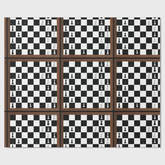 Papier Cadeau Jeu du jeu du jeu d'échecs en cours (Plat)