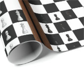 Papier Cadeau Jeu du jeu du jeu d'échecs en cours (Coin rond)