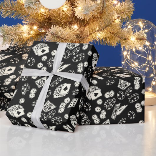 Papier Cadeau Jeu Poker Stright Flush Cartes Dice (Vacances)