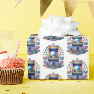 Papier Cadeau Jeu Retro