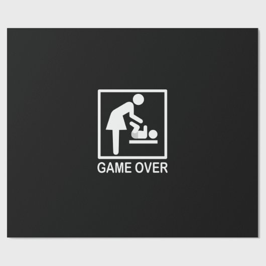 Papier Cadeau Jeu sur maman Signal humoristique (Plat)