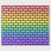 Papier Cadeau Jeu vidéo 8 bits Pixelated Look Rainbow Spectrum (Plat)