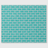 Papier Cadeau Jeu vidéo 8 bits turquoise Look Bricks Motif (Plat)