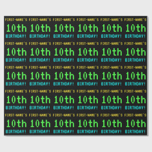 Papier Cadeau Jeu vidéo amusant Vintage/rétro Regardez 10e ann