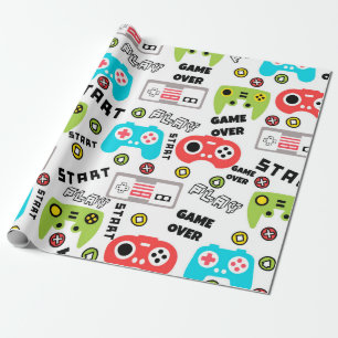 Papier Cadeau Jeu vidéo Retro