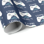 Papier Cadeau Jeu Vidéo Retro Thème Personnalisé Anniversaire (Coin rond)