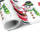 PAPIER CADEAU JEUNE AMIE DE NOËL (Coin rond)