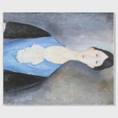 Papier Cadeau Jeune femme en bleu, Modigliani (Plat)