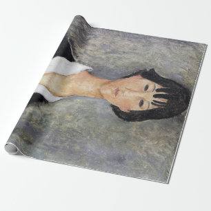 Papier Cadeau Jeune Fille aux Cheveux Noirs, Modigliani