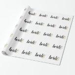 Papier Cadeau Jeune mariée avec l'anneau<br><div class="desc">Un cadeau parfait pour la jeune mariée,  avec un anneau pour ajouter bling ! Grand pour une Fête de la mariée ou un cadeau de partie de fiançailles,  ou juste comme article pour aider le processus de planification de mariage !</div>