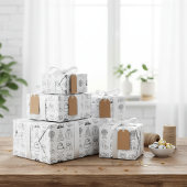 Papier Cadeau "Jeunes Mariés" Papier d'emballage chic