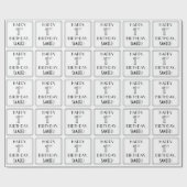 Papier Cadeau JEUX 1ER ANNIVERSAIRE ; Style Art Déco ; Nom perso (Plat)