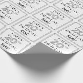 Papier Cadeau JEUX 20E ANNIVERSAIRE ; Style Art Déco ; Nom perso (Coin)