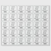 Papier Cadeau JEUX 52E ANNIVERSAIRE ; Style Art Déco ; Nom perso (Plat)