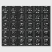 Papier Cadeau JEUX 55E ANNIVERSAIRE ; Style Art Déco avec/ Nom p (Plat)