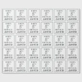 Papier Cadeau JEUX 5E ANNIVERSAIRE ; Style Art Déco ; Nom person (Plat)