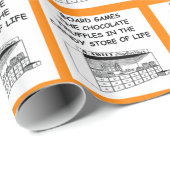 Papier Cadeau jeux de société (Coin rond)