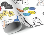 Papier Cadeau Jeux de société et jeux de mots (Coin rond)