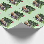 Papier Cadeau **"Jeux de volailles : Cache-cache de poulets en 3 (Coin)