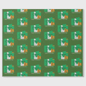 Papier Cadeau JEUX Shamrock DE LA JOURNÉE DE SAINTE ST PATRICK (Plat)