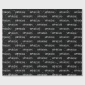 Papier Cadeau JEUX VACANCES Texte Avec Snowflakes (Plat)