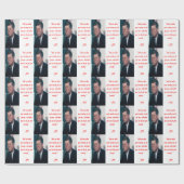 Papier Cadeau JFK & Citation de Ne Pas Demander (Plat)