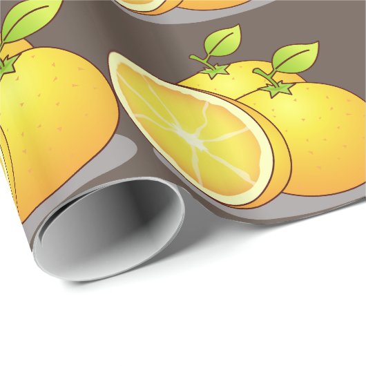 Papier Cadeau Jicy Oranges (Coin rond)
