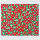 Papier Cadeau Jingle Bell Motif de conception ornement de Noël (Plat)