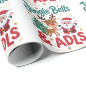 Papier Cadeau Jingle Bells ADLS ergothérapie OT Reindeer (Coin rond)