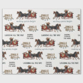 Papier Cadeau Jingle Bells Sleigh Ride Noël Vintage (Plat)