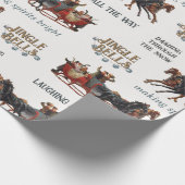 Papier Cadeau Jingle Bells Sleigh Ride Noël Vintage (Coin)