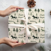 Papier Cadeau Jingle Neighs" Papier d'enveloppement de chevaux |