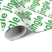 Papier Cadeau Jingle vert (Coin rond)