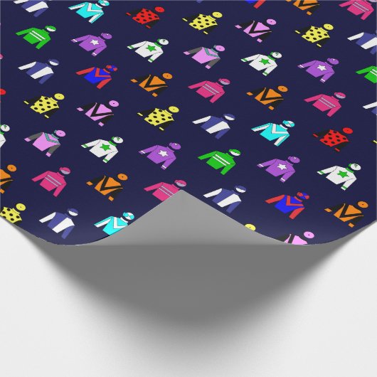 Papier Cadeau Jockey Silks Fun Horse Racing (Coin)