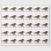 Papier Cadeau Jockey Sur Hippocampe (Plat)