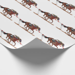 Papier Cadeau Jockey Sur Hippocampe