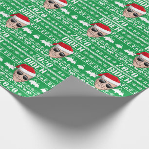 Papier Cadeau Joe Biden 2020 Noël laid