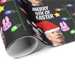 PAPIER CADEAU JOE BIDEN 4E DE L'EXPLOITATION DE NOËL DE PÂQUES