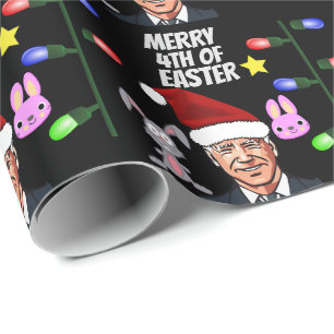PAPIER CADEAU JOE BIDEN 4E DE L'EXPLOITATION DE NOËL DE PÂQUES