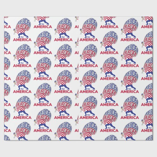 Papier Cadeau Joe Biden Burden pour l'Amérique (Couture)