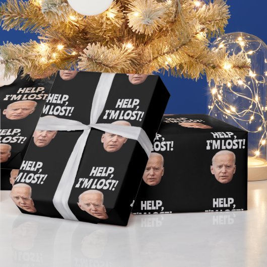 PAPIER CADEAU JOE BIDEN CONFUSED CHRISTMAS WRAPPER PAPIER (Vacances)