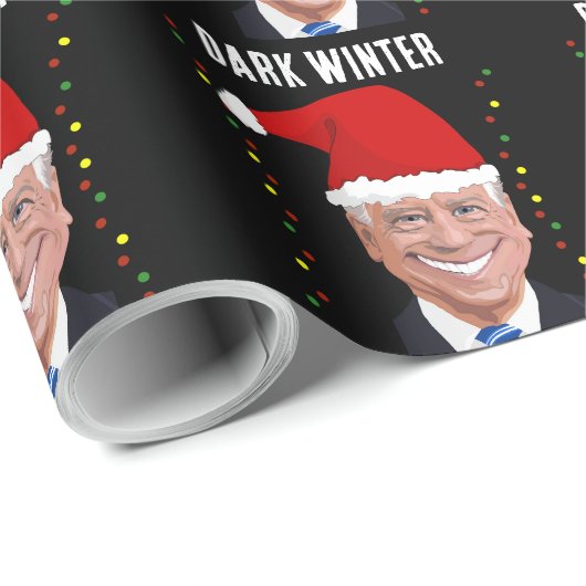 PAPIER CADEAU JOE BIDEN DARK HIVER FUNNY CHRISTMAS WRAPPING PAP (Coin rond)