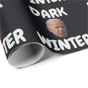 PAPIER CADEAU JOE BIDEN DARK HIVER NOËL LIVRE D'ENVELOPPEMENT DE