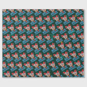 Papier Cadeau joe biden et kamala harris noël santa hat (Plat)