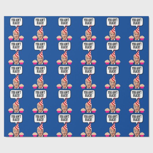 PAPIER CADEAU JOE BIDEN FUNNY ANNIVERSAIRE VOUS N'ÊTES PAS NOIRS (Couture)