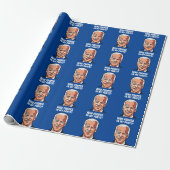 PAPIER CADEAU JOE BIDEN FUNNY BIRTHDAY WRAPPER PAPIER (Déroulé)