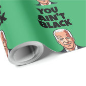 PAPIER CADEAU JOE BIDEN FUNNY CHRISTMAS GIANT WRAPPER PAPIER (Coin rond)
