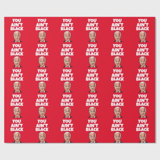 Papier Cadeau JOE BIDEN FUNNY CHRISTMAS Wrapper Paper (Plat)