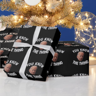 PAPIER CADEAU JOE BIDEN FUNNY CHRISTMAS WRAPPER PAPIER