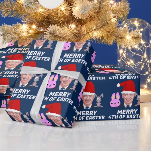 PAPIER CADEAU JOE BIDEN FUNNY CONFUSED CHRISTMAS WRAPPER PAPIER (Vacances)